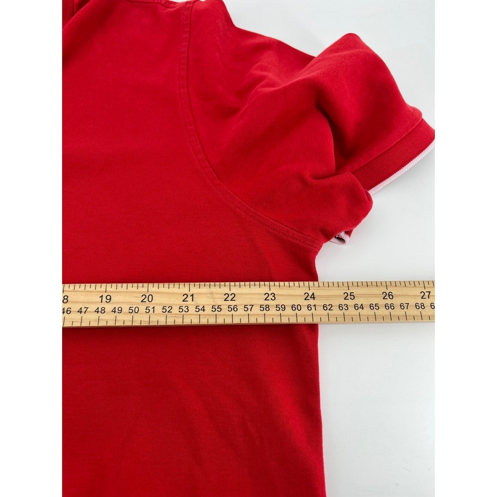 Orvis Mens XL Red Short Sleeve Polo Shirt Dragonfly Logo Cotton Blend Peru - Picture 4 of 7